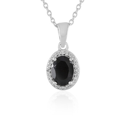 Collana in argento con Spinello Nero