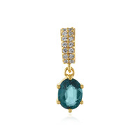 Ciondolo in argento con Fluorite Petrolio del Belgio