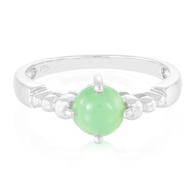 Anello in argento con Crisoprasio Imperiale