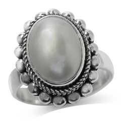 Anello in argento con Perla Mabe