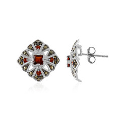 Orecchini in argento con Granato Rosso