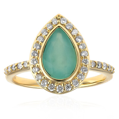 Anello in oro con Opale Paraiba (AMAYANI)