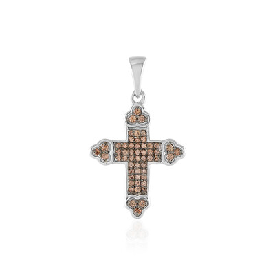 Ciondolo in argento con Zircone Cognac