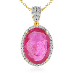 Collana in argento con Zaffiro Rosa del Madagascar