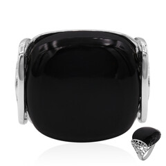 Anello in argento con Onice Nero
