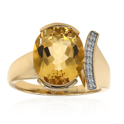 Anello in oro con Berillo Dorato