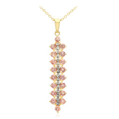 Collana in oro con Zaffiro Padparadscha (non riscaldato) (AMAYANI)