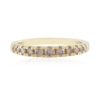 Anello in oro con Diamante Champagne SI1