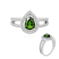 Anello in argento con Diopside Russo