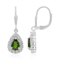 Orecchini in argento con Diopside Russo