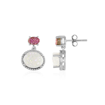 Orecchini in argento con Agata Glitter Arcobaleno