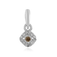 Ciondolo in argento con Diamante Champagne I2