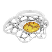 Anello in argento con Ambra