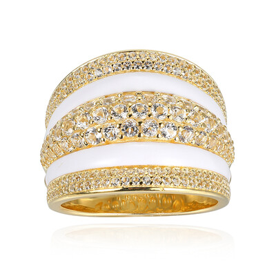 Anello in argento con Topazio Bianco