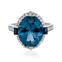 Anello in oro con Topazio Blu Londra