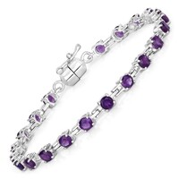 Bracciale in argento con Ametista Zambiana