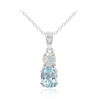 Collana in argento con Topazio Blu Cielo