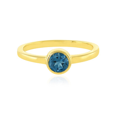 Anello in argento con Topazio Blu Londra