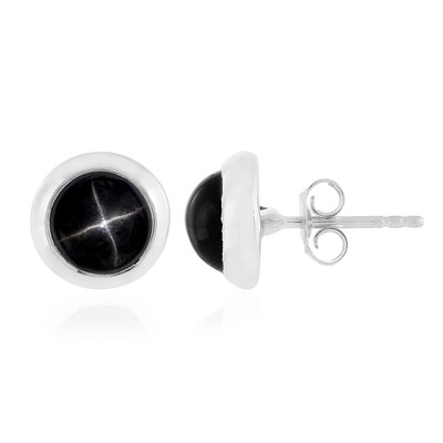 Orecchini in argento con Diopside Stellato d'India