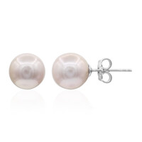 Orecchini in argento con Perla Ming Porpora (TPC)