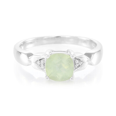 Anello in argento con Prehnite