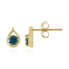 Orecchini in oro con Diamante Blu I4