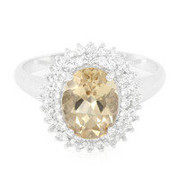 Anello in argento con Quarzo Champagne