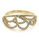 Anello placcato in oro con Diamante Fancy