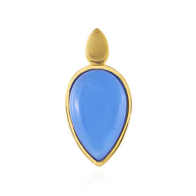Ciondolo in argento con Calcedonio Blu (MONOSONO COLLECTION)