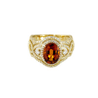 Anello in oro con Granato Mandarino AAA  (de Melo)