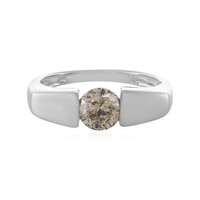 Anello in oro con Diamante Champagne I2