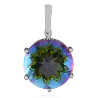 Ciondolo in argento con Quarzo Mistico Blu