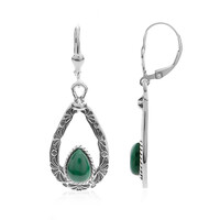 Orecchini in argento con Malachite (Desert Chic)