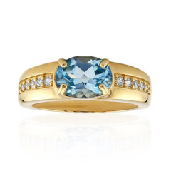 Anello in argento con Topazio Blu Cielo