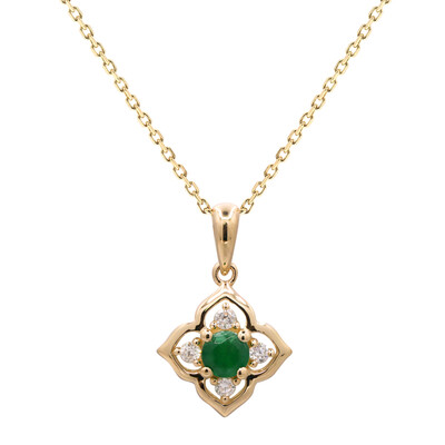 Collana in oro con Smeraldo Zambia AAA (CIRARI)