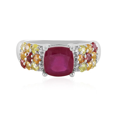 Anello in argento con Rubino del Madagascar