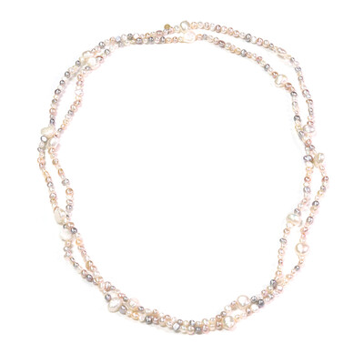 Collana in argento con Perla d'Acqua Dolce Bianca (TPC)