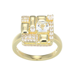 Anello in argento con Topazio Bianco (Adela Silber)