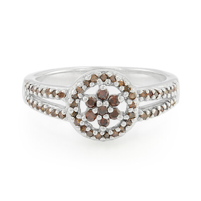 Anello placcato in platino con Diamante Fancy