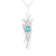 Collana in argento con Topazio Paraiba