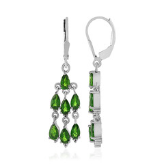 Orecchini in argento con Diopside Russo