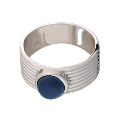 Anello in argento con Opale Blu
