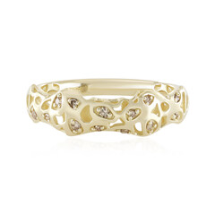 Anello in oro con Diamante Champagne I2 (Ornaments by de Melo)