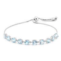 Bracciale in argento con Topazio Blu Cielo