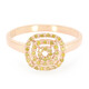 Anello placcato in oro con Diamante Fancy