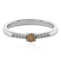 Anello in argento con Diamante Cioccolato I2
