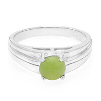 Anello da uomo in argento con Crisoprasio Imperiale
