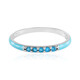 Anello in argento con Apatite Blu Neon