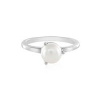 Anello in argento con Perla d'Acqua Dolce Bianca