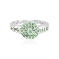 Anello in argento con Tsavorite della Tanzania